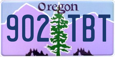 OR license plate 902TBT