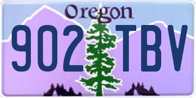 OR license plate 902TBV