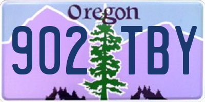 OR license plate 902TBY