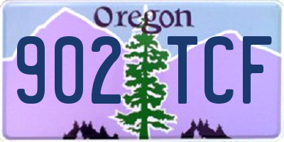 OR license plate 902TCF