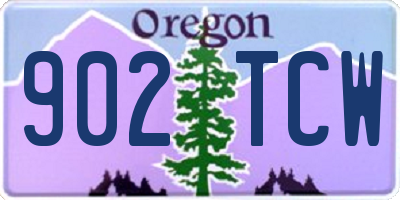 OR license plate 902TCW