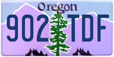OR license plate 902TDF