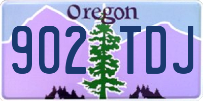 OR license plate 902TDJ