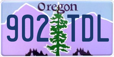 OR license plate 902TDL