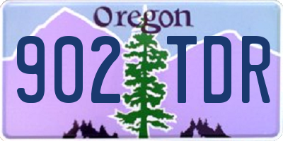 OR license plate 902TDR