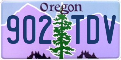 OR license plate 902TDV