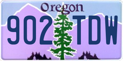 OR license plate 902TDW