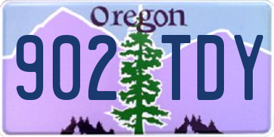 OR license plate 902TDY