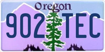 OR license plate 902TEC