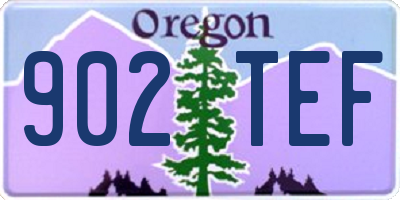 OR license plate 902TEF
