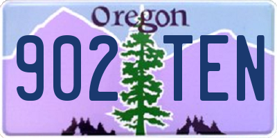 OR license plate 902TEN