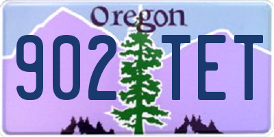 OR license plate 902TET