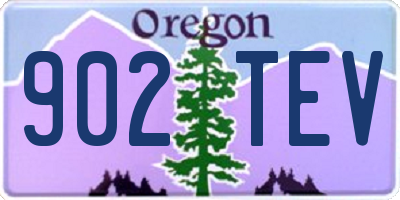 OR license plate 902TEV