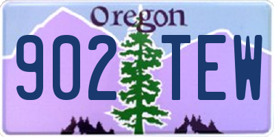 OR license plate 902TEW