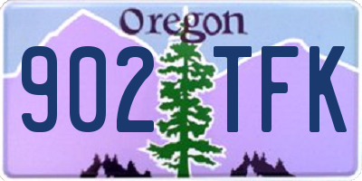OR license plate 902TFK