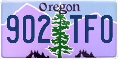 OR license plate 902TFO