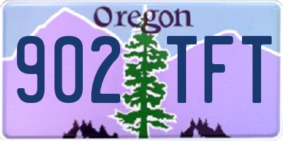 OR license plate 902TFT