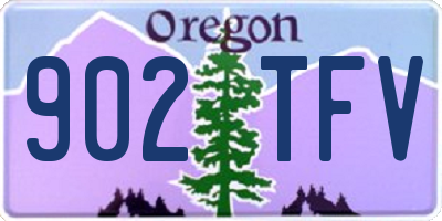 OR license plate 902TFV
