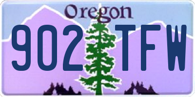 OR license plate 902TFW
