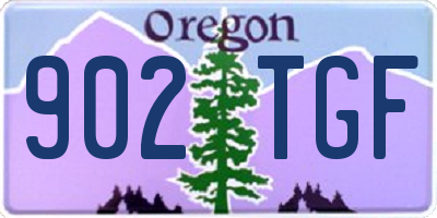 OR license plate 902TGF