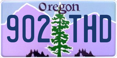 OR license plate 902THD
