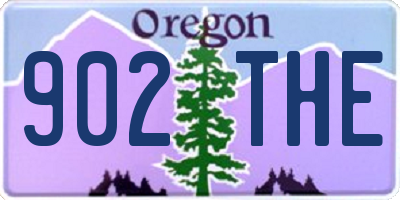 OR license plate 902THE