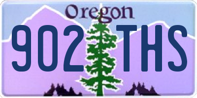 OR license plate 902THS