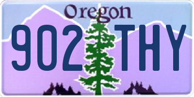 OR license plate 902THY