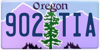 OR license plate 902TIA