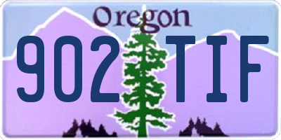 OR license plate 902TIF