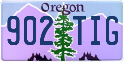 OR license plate 902TIG