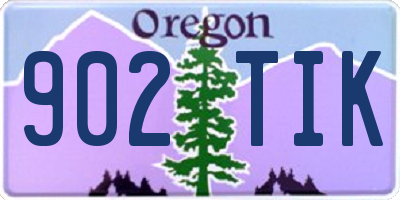 OR license plate 902TIK