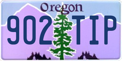 OR license plate 902TIP