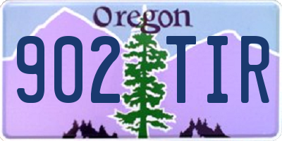 OR license plate 902TIR