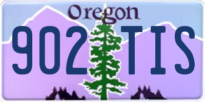 OR license plate 902TIS