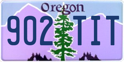 OR license plate 902TIT
