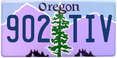 OR license plate 902TIV