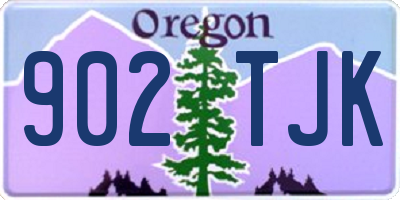 OR license plate 902TJK