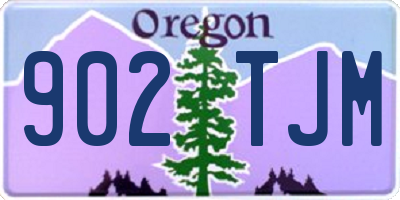 OR license plate 902TJM