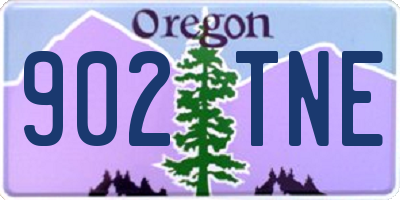 OR license plate 902TNE