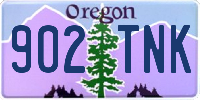 OR license plate 902TNK