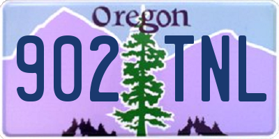 OR license plate 902TNL