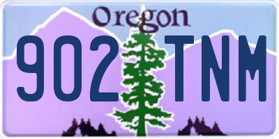 OR license plate 902TNM