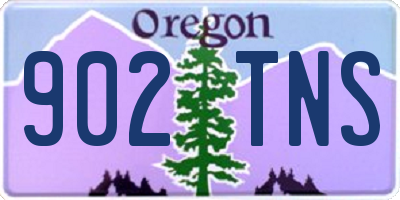 OR license plate 902TNS