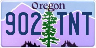OR license plate 902TNT