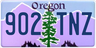 OR license plate 902TNZ