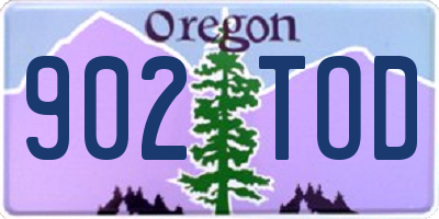 OR license plate 902TOD