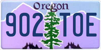 OR license plate 902TOE