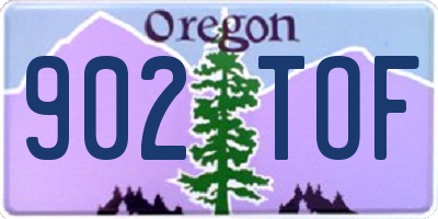 OR license plate 902TOF