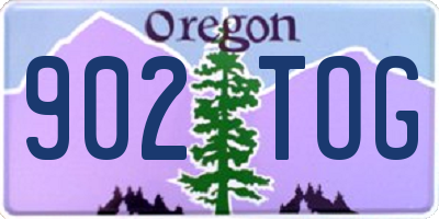 OR license plate 902TOG